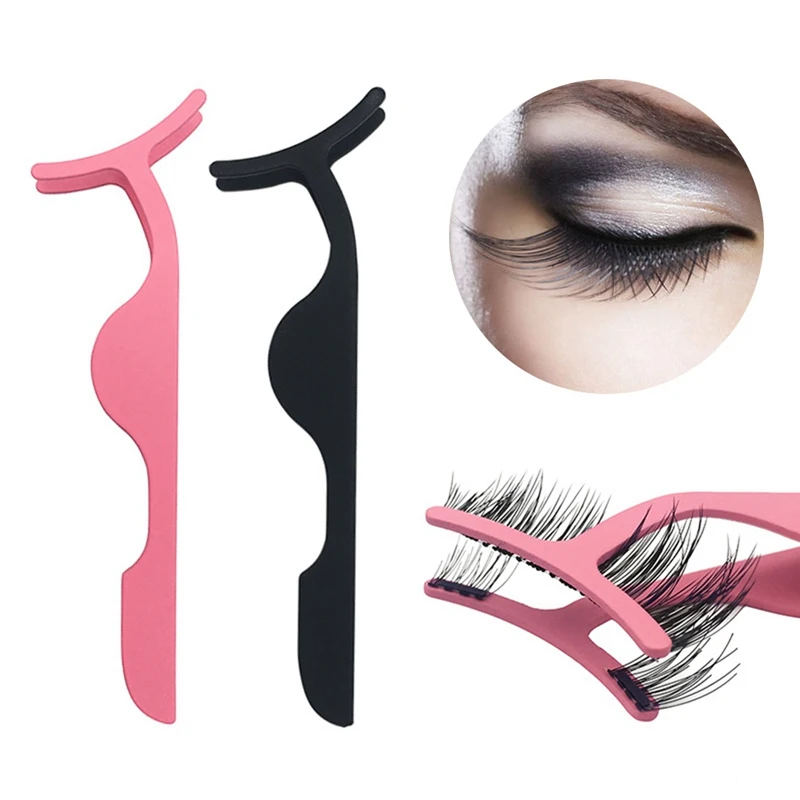 

1 PC Magnet False Eyelashes Stainless Steel Tweezers Fake Eye Lash Applicator Eyelash Extension Makeup Forceps Tools Easy To Use