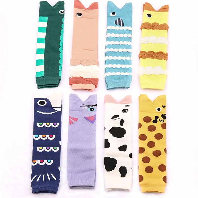 Cartoon Kids Leg Warmers Cotton Children Socks Boy Girl Knee Protection Sock Warm Infant Socks Autumn Winter Toddler Leg Warmers (2)