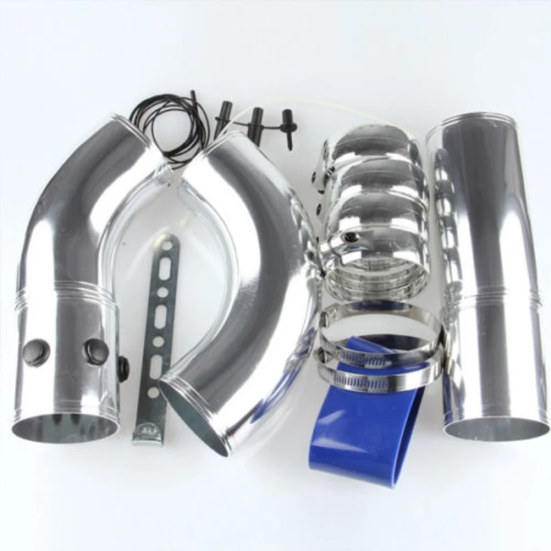 Универсальный 3 алюминий воздушный фильтр входной охладитель трубопровод шланг набор