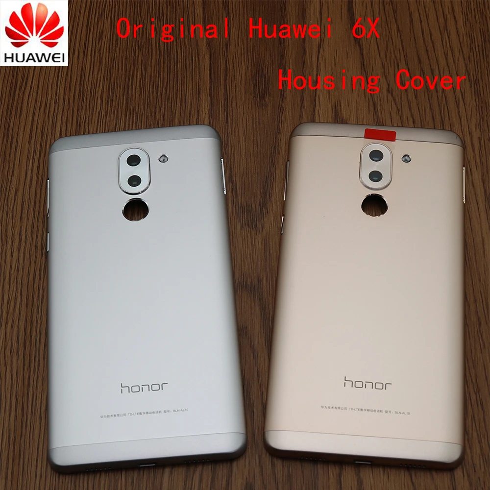 

For Huawei Honor 6X Original Rear Back Battery Cover Housing with Power Volume Button + Camera Lens Back Cover Door
