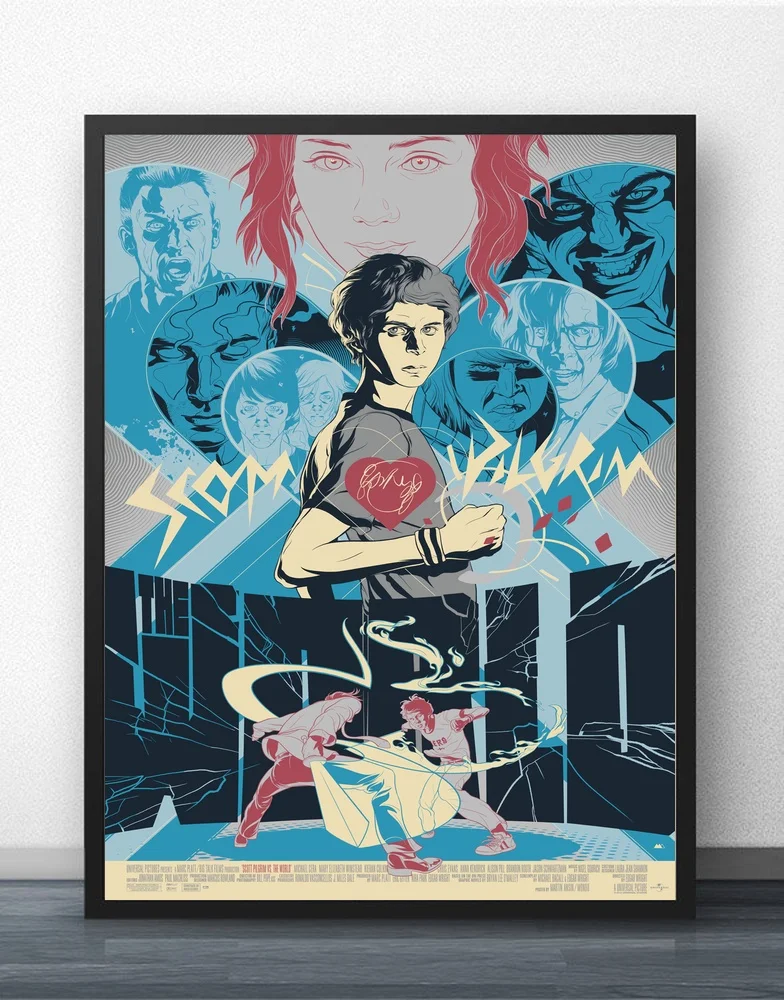 

Scott Pilgrim Vs The World Movie Wall Art Wall Decor Silk Prints Art Poster Paintings for Living Room No Frame