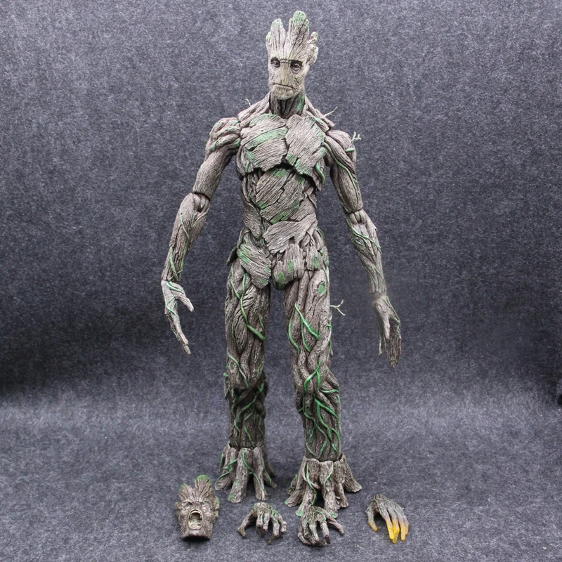 Горячие игрушки версия Marvel Groot in Guardians of The Galaxy Tree человек Мстители 40 см Большой размер BJD фигурка игрушки