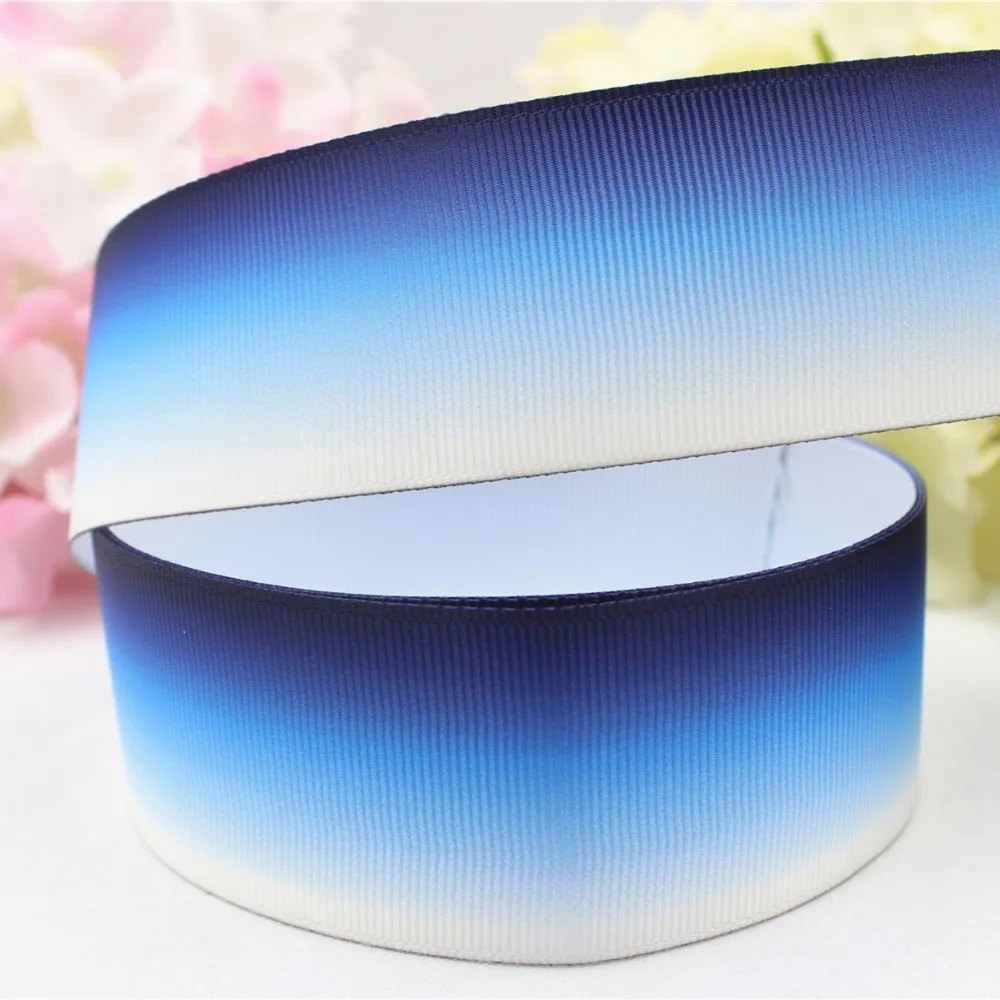 16724 8,38MM gradient colors printed grosgrain ribbon packaging design ...