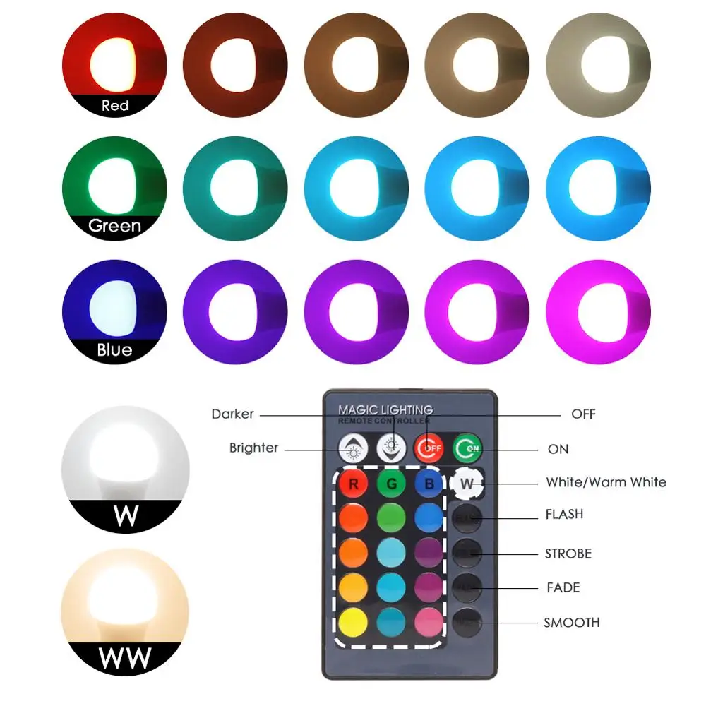 Светодиодная rgb-лампа E27 свет Прожектор управляемый ИК-пульт дистанционного управления 5 Вт 10 Вт 15 Вт AC 110 В 220 В красочный волшебный праздник Бар Клуб Ночной смарт-лампа