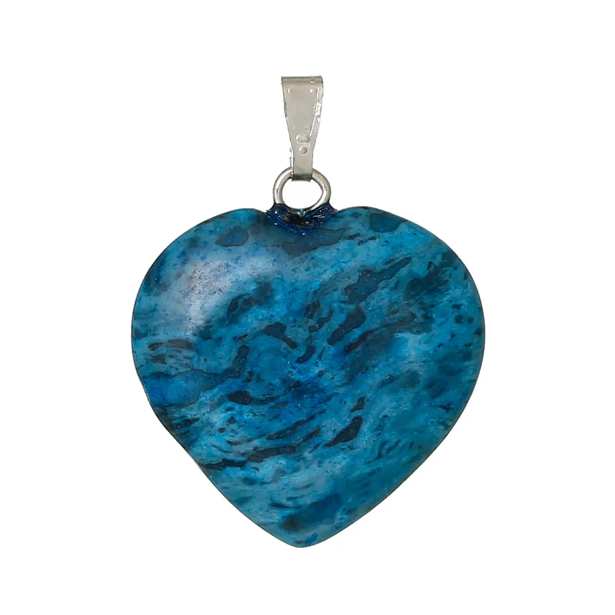 Кулон DoreenBeads кулон синего цвета в форме сердца с искусственным кианитом 28 мм x 21 1