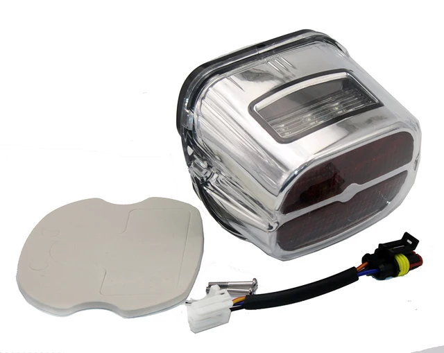 Copricollo Cromo Per Fanale Posteriore Harley Davidson - Per Sportster, Dyna, Fat Boy, Softail E Touring 1996-2008