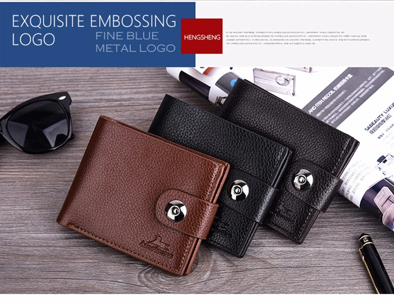 Модный мужской кошелек с магнитной пряжкой, Корейская версия кошелька с мягкой поверхностью, фирменный кошелек, гарантированное качество