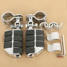 Chrome Dually Highway Foot Pegs FootPegs For Honda GoldWing GL1500 GL1100 GL1200 Harley 25mm 30mm 35mm YAMAHA XV250 XV535 XV750