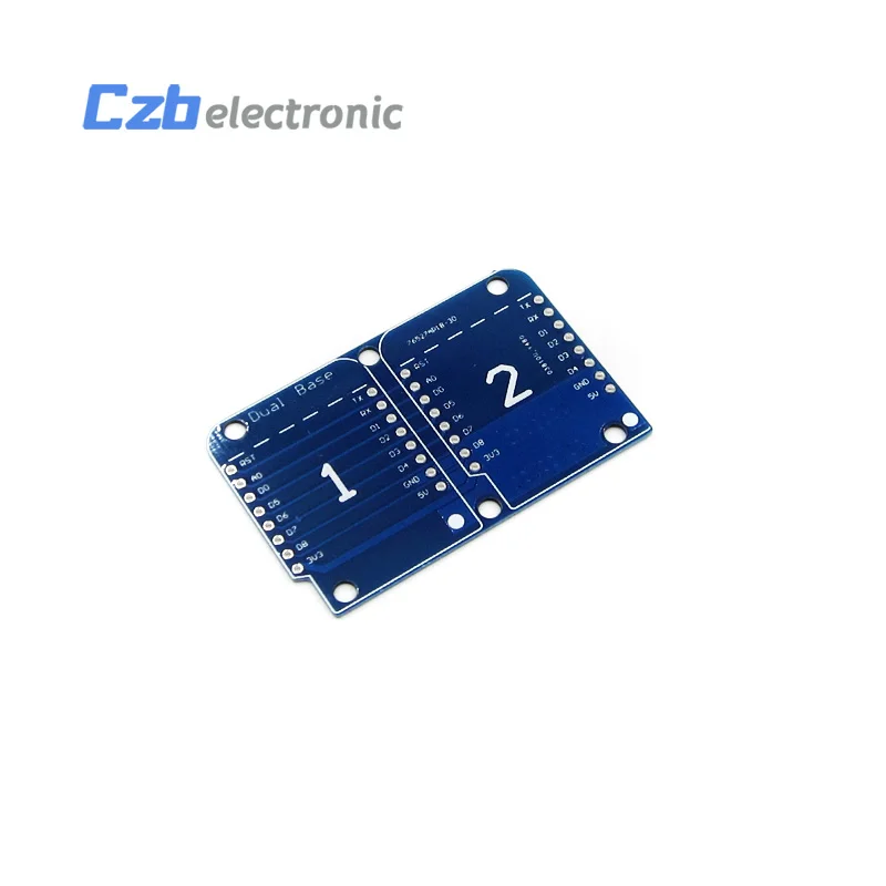 HX13D024 Free shipping 1pcs Double Socket Dual Base Shield for WeMos D1 Mini NodeMCU For Arduino ESP8266 Expansion Board 100% New Origin(6)