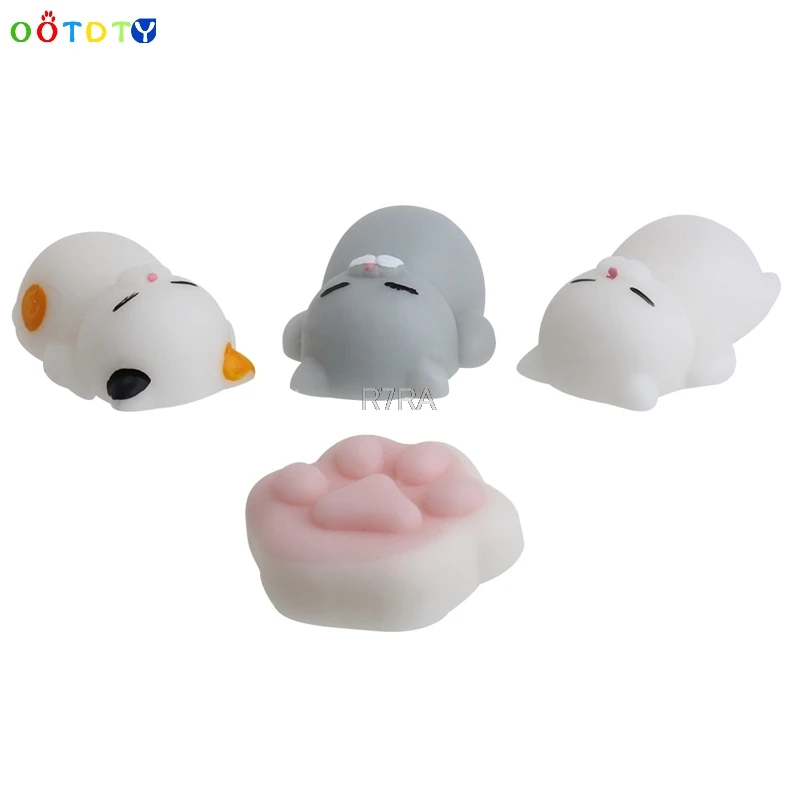 

Cute cat animal Healing Toy Kawaii Collection Stress Reliever Soft Silicone-TwFi