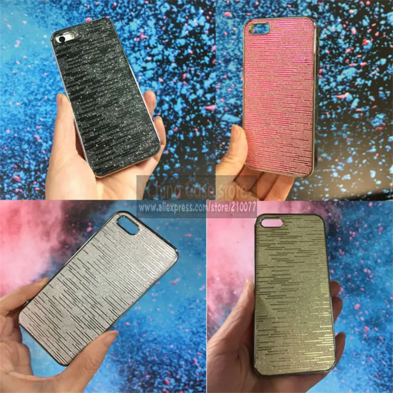 

4pcs/Lot Electroplating Processing Luxury Quality Designer Bling Chrome Hard Back Case Cover For iphone 5 5S 5th