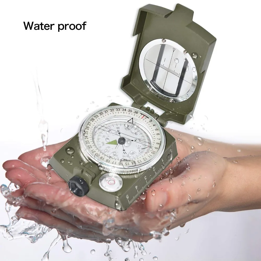 Camping Survival Compass Military Sighting Luminous  Waterproof Compass Geological Digital Compass Outdoor Equipment Navigation 