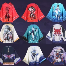 9 цветов, японское кимоно Haori Onmyoji, карнавальный костюм, кардиган, шифоновая накидка, халат, Повседневная накидка, костюмы на Хэллоуин