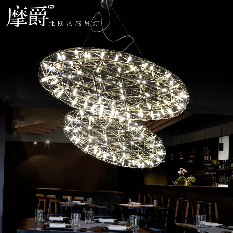 

Stainless Steel Creative Circle Pendant Light  Puts LED Firework Lamp Ball Restaurant lamp