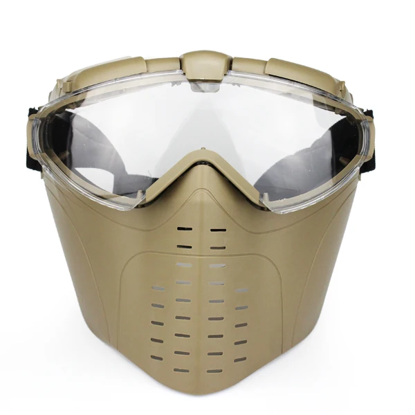 

New CS War game Anti-Fog Ventilated Tactical Hunting Paintball Airsoft Goggles Full Face Electric Fan Gas Mask With Goggle