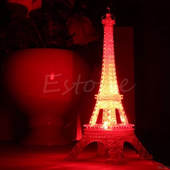 

1Pc Lovely Eiffel Tower Night Light Luminaria Cute LED Art Deco Lamp Desk Bedroom Decor Small Luminaria Mesa Lighting #C93U#