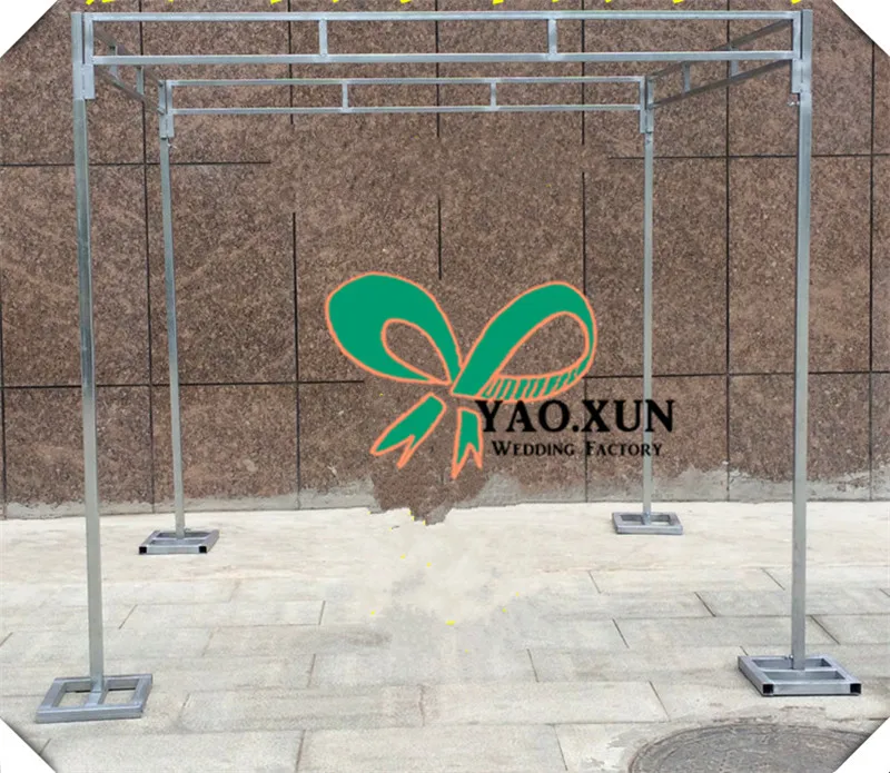 Excellent Adjustable stainless steel wedding backdrop stand Four Corner Curtain FRAME Pipe Stand Stent square stand pole 1