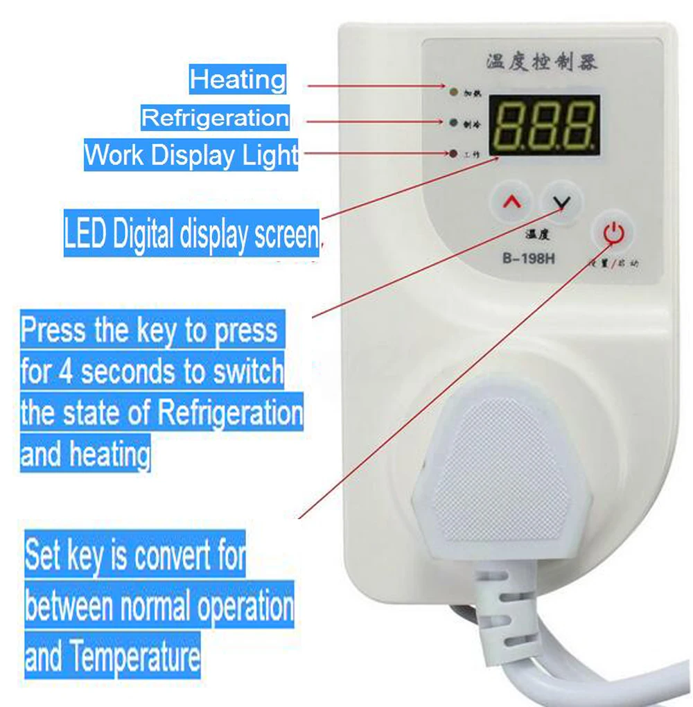 

Temperature Controller Thermostat for home Brew wine heating cooling Mat Pad