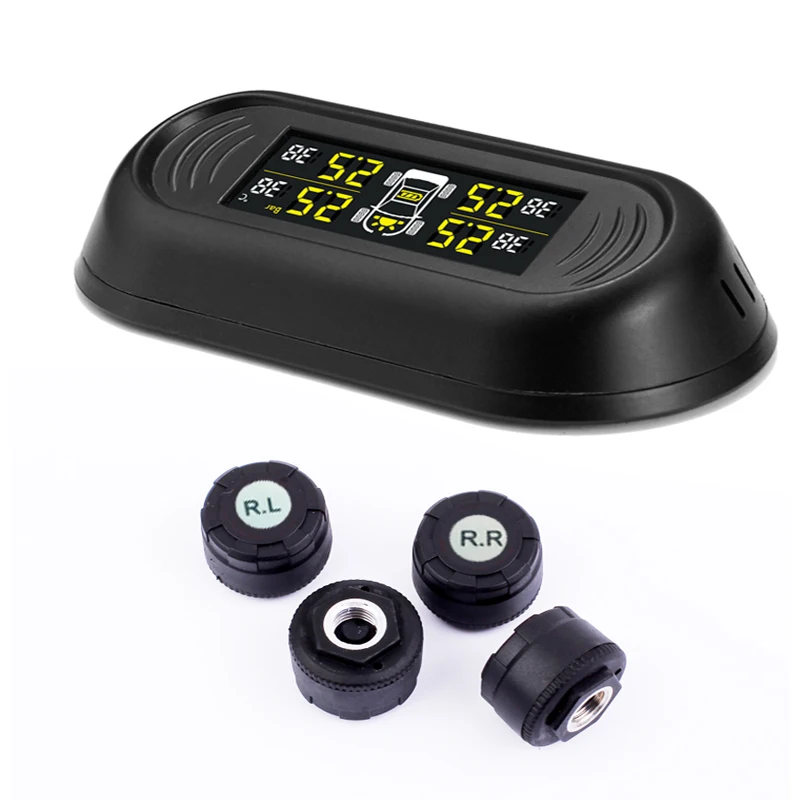 Солнечный Беспроводной TPMS сигнализации Системы s безопасности G50 Usb зарядка шин Давление мониторинга Системы автомобильных шин Давление 4 внешних датчиков