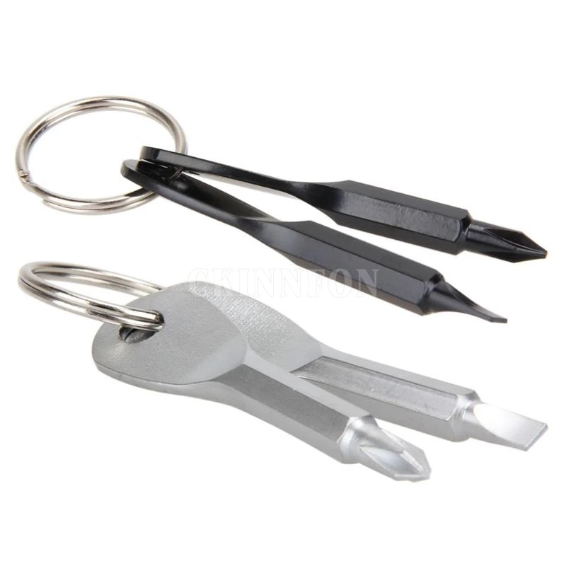 Multi Tool Pocket Outdoor Tool EDC Screwdriver Stainless Steel Keychain Key Ring 