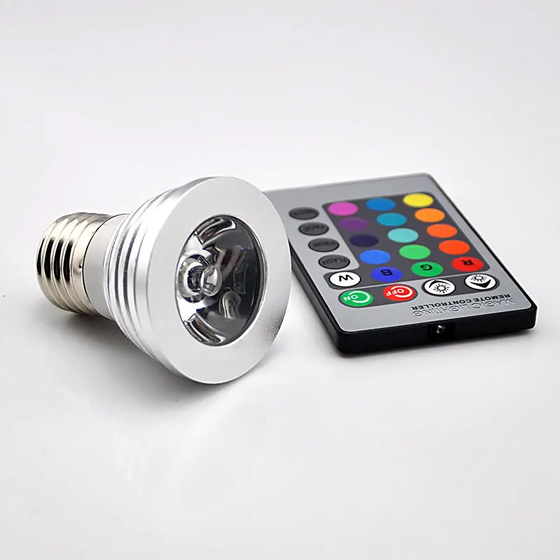 Светодиодная RGB лампа E27 E14 с пультом ДУ|led spotlight|light spotlightsled light |