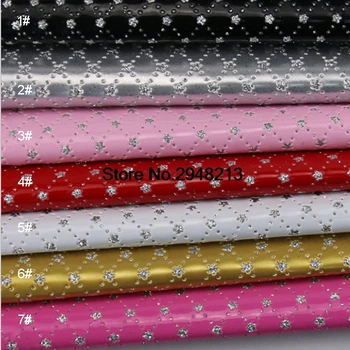 

10pcs/lots Glitter flower Synthetic Leather sheet Fabric Vinly For Valentine's Day Hair Bow Bags 20*34cm PGL03