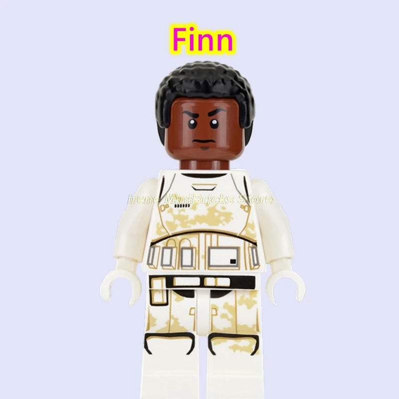 Звездные войны воин-клон люк Финн Рей Кайло По Дамерон BB8 R2D2 C3PO джедай строительные блоки Звездные войны игрушки для детей звездные войны - Цвет: Finn