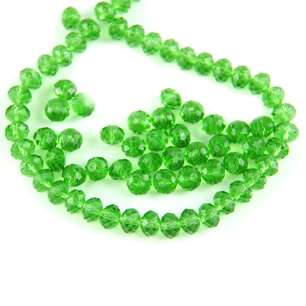 

Grass Green Color Crystal Rondelle/bicone Faceted Beads Glass Loose Beads Jewelry Making 2mm3mm4mm6mm8mm