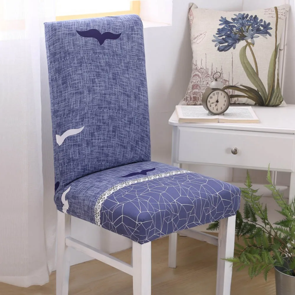 

Meijuner Chair Cover Spandex Stretch Chair Caser Printing Removable Flower Anti-Dirty Chair Dark print Chair Covers For Hotel