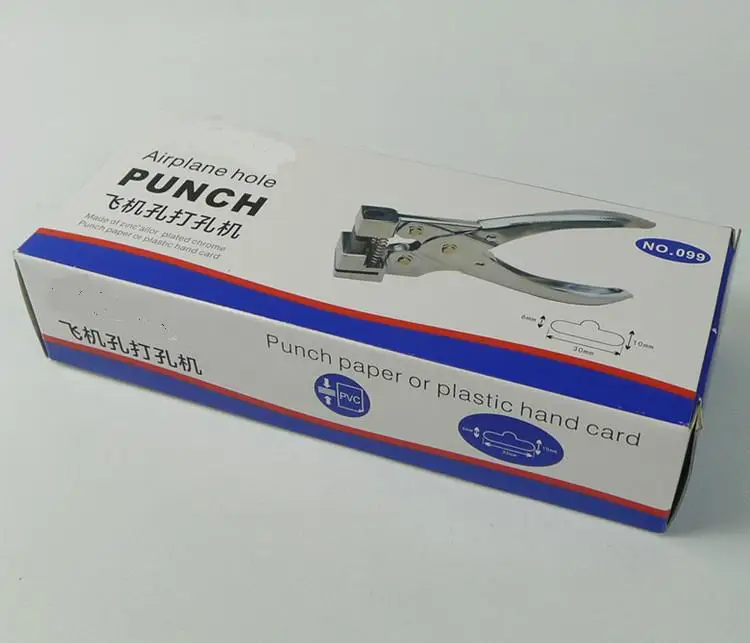 punch paper plastic hand card 5mm 3X13mm hole punch Pliers Hole Hand Held Steel 