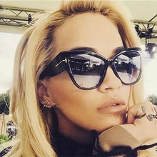 Новые модные брендовые дизайнерские женские солнцезащитные очки кошачий глаз, женские солнцезащитные очки с градиентными точками, большие солнцезащитные очки Oculos feminino de sol