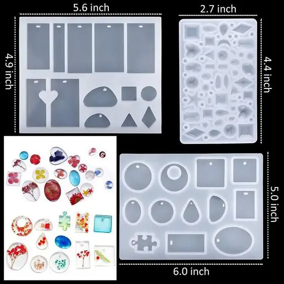 

Hot Sale 83Pcs/Set DIY Resin Casting Mold Kit Pendant Silicone Mold Making Epoxy Resin Molds for Jewelry Bracelet Fashion