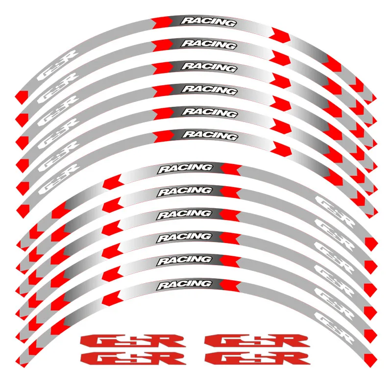 Высокое качество мотоцикла ободной stripes знаки 17 дюймов колеса Стикеры светоотражающие ленты для SUZUKI GSR 600 750 Светоотражающие Стикеры GSR