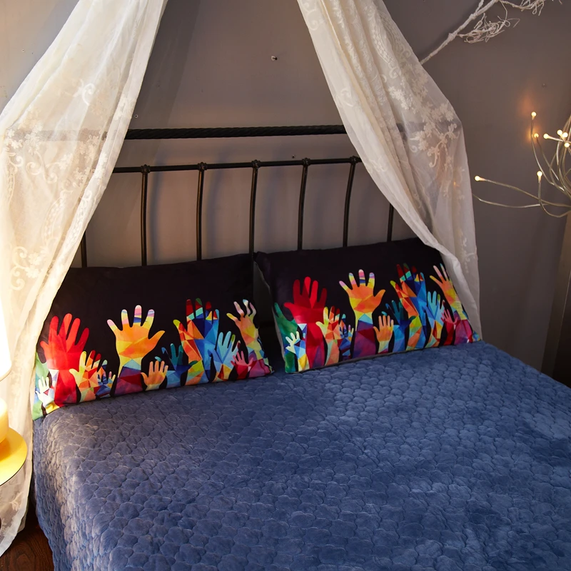 

European Blue Plain Embossed Bed Cover Summer Quilt Home Textiles Suitable For Kids Adult Blanket Bed Cover Quilting Bedspread