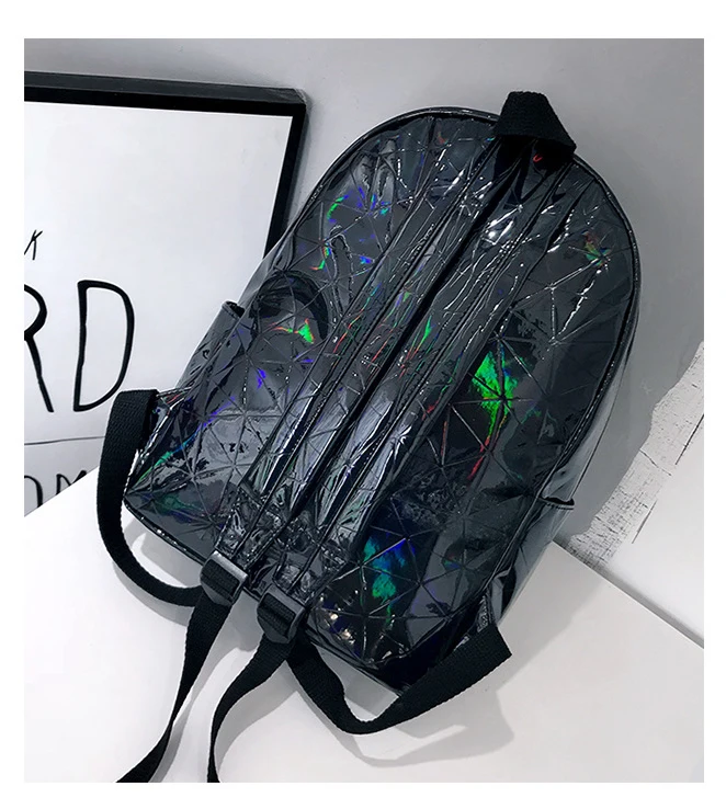 Женский кожаный рюкзак для путешествий с лазерной голограммой, голографические женские сумки для девочек, школьный ранец, сумка для путешествий Mochila