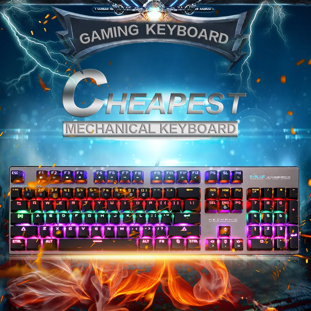 Prix pour E-3LUE K753 USB Gaming Clavier RGB 104 Touches Clavier Mécanique Interrupteur Bleu Rétro-Éclairé Clavier pk ck104 teclado mecanio Prix pour E-3LUE K753 USB Gaming Clavier RGB 104 Touches Clavier Mécanique Interrupteur Bleu Rétro-Éclairé Clavier pk ck104 teclado mecanio