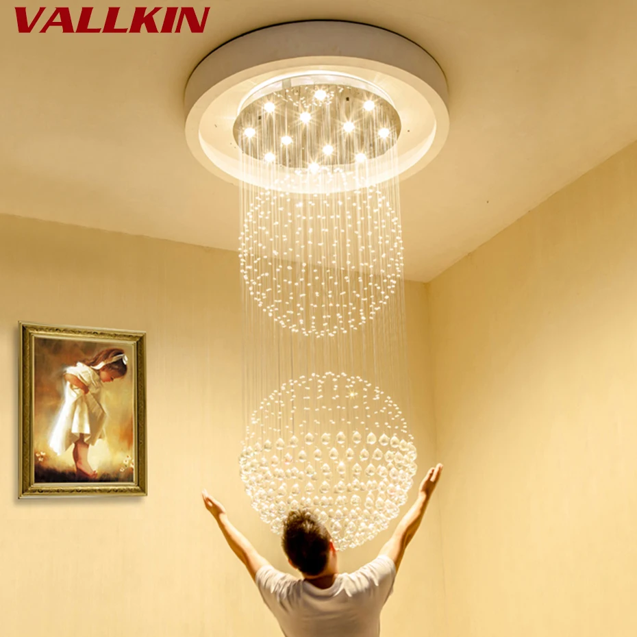 Buy Luxury Villa Crystal Chandeliers Lighting Fixtures