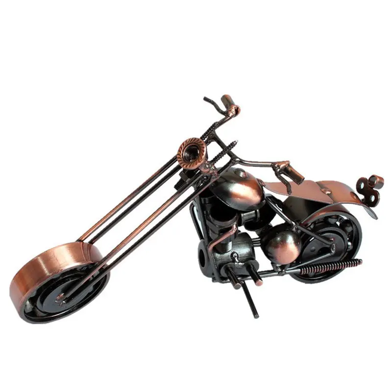

Decoration Craft Vintage Motorcycle Home Decor Traditional Iron Art Motorcycle Model Home Bar Party Metal Sculpture Ornament