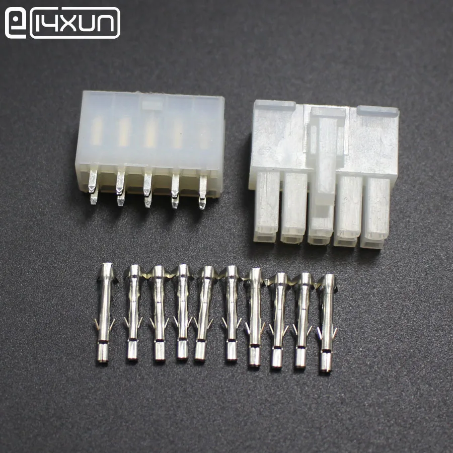 

1sets 5557 5569 10P Straight Pin Wire Terminals Electrical Connector 4.2mm 10Pin Plug jack for Car Auto PC ATX