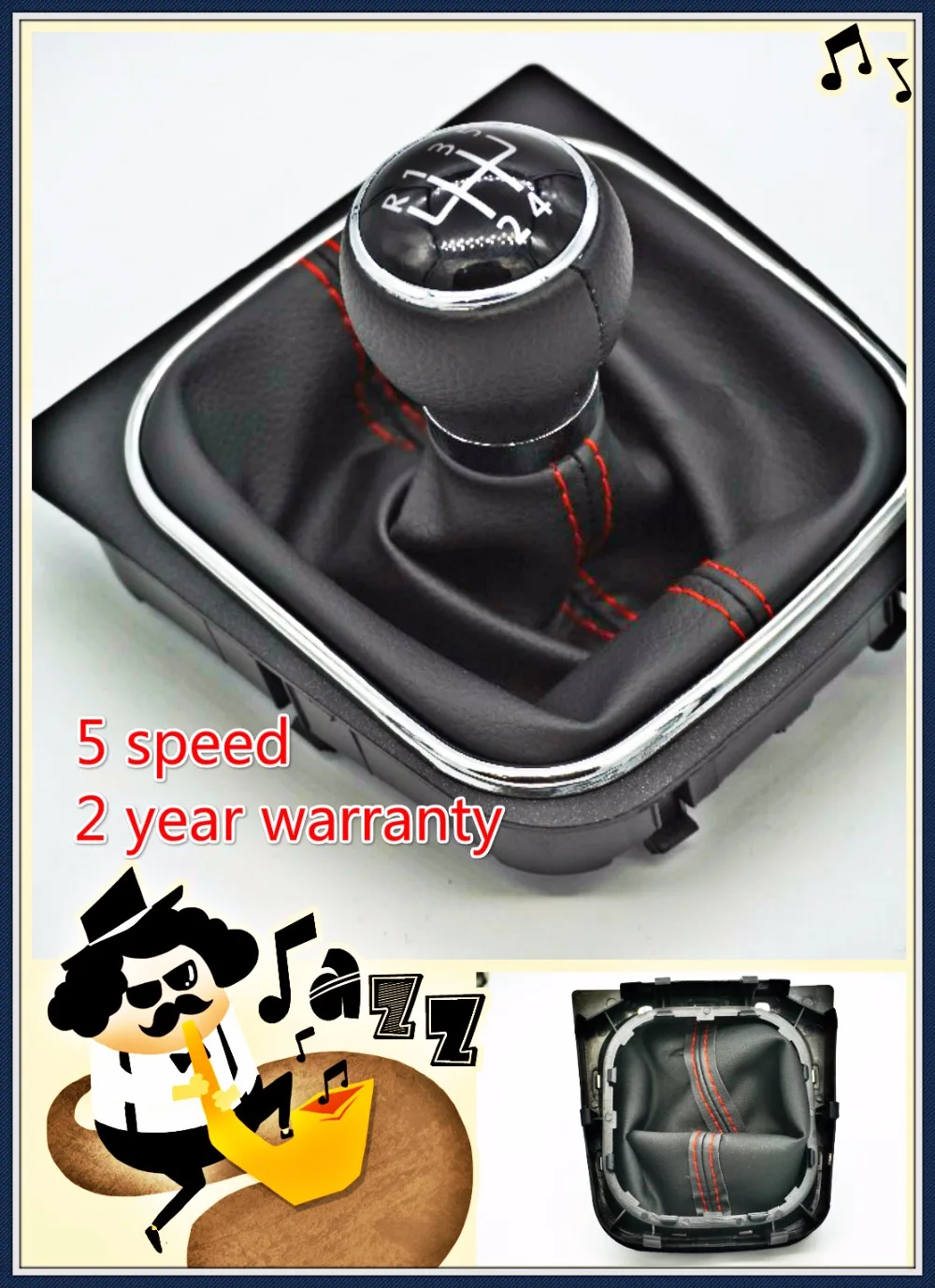 

free Shipping Car Shift Gear Knobs Covered Leather Knob With Gaitor For VW Volkswagen GOLF 6 VI MK6 Jetta 5 Golf 5 V MK5