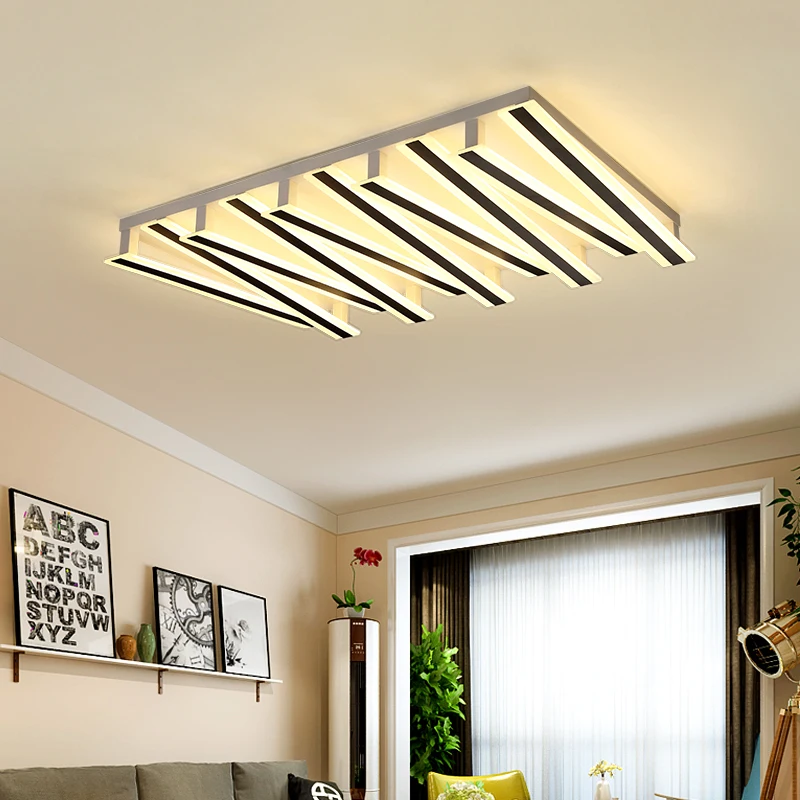 

LED Ceiling Lights Art Home Decoration Aluminum Lamp Indoor Lighting Fixture Square Living Room Bedroom Surface Mounted Dimmable