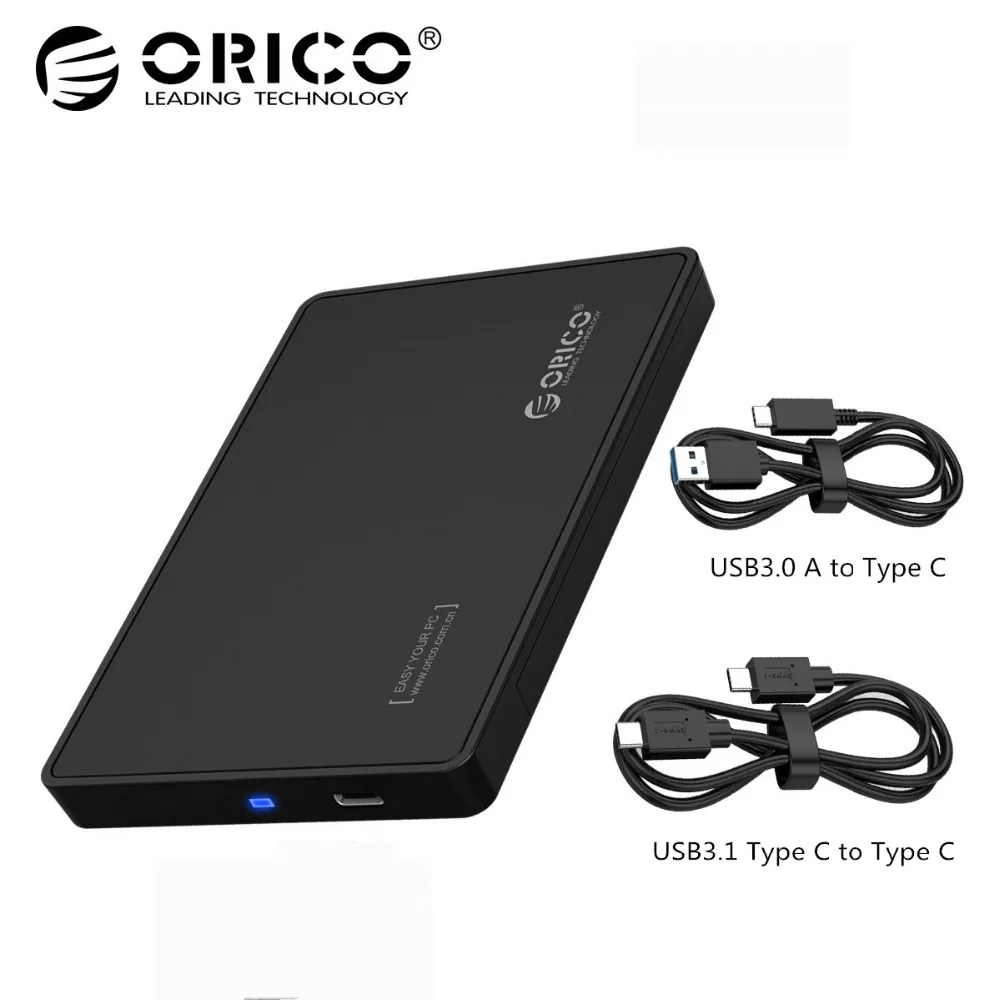 

ORICO HDD Enclosure 2.5 inch SATA to Type-C Gen2 SSD Adapter USB3.0 3.1 Hard Disk Drive Box for SSD High Speed External HDD Case