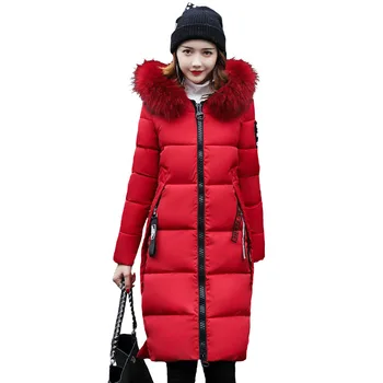 

KUYOMENS Winter Jacket Women Wadded Jacket Female Outerwear Slim Jacket Medium-Long Cotton-Padded Jacket Lady Casual Coat