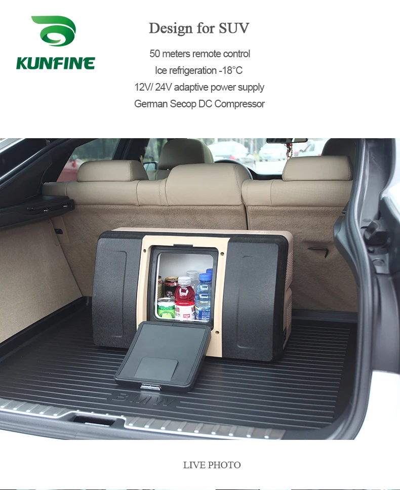 KUNFINE DC 12V24V 110-240V AC Car Refrigerator Multi-Function Fridge Compressor Vehicel Protable Refrigerator Freezer Cooler PDC-18-1 (12)