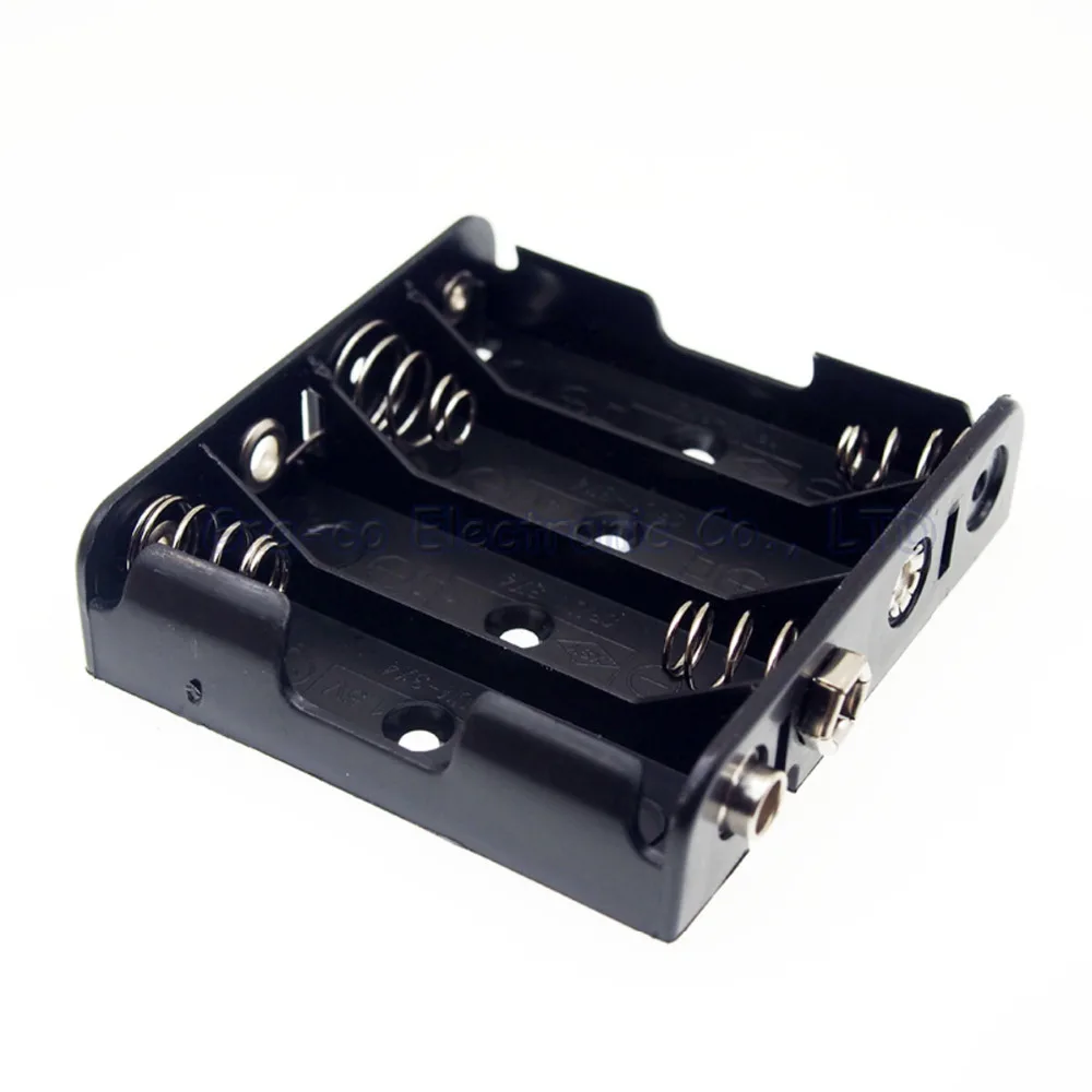 25pcs 4 Pack Aa Battery Case Box 4*aa Battery Holder With 9v Male And