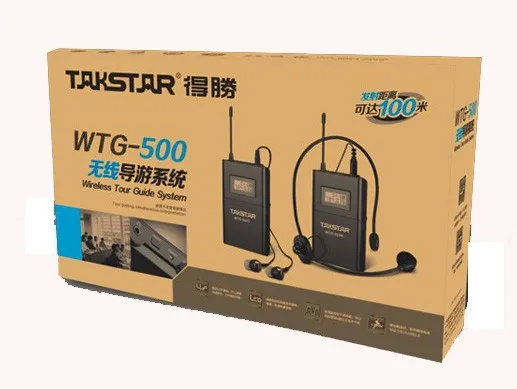 Takstar WTG-500/WTG 500 Беспроводная система гида 4 шт. передатчик+ 56 ресивер ПК 6 выбираемых каналов 100 м Рабочий диапазон