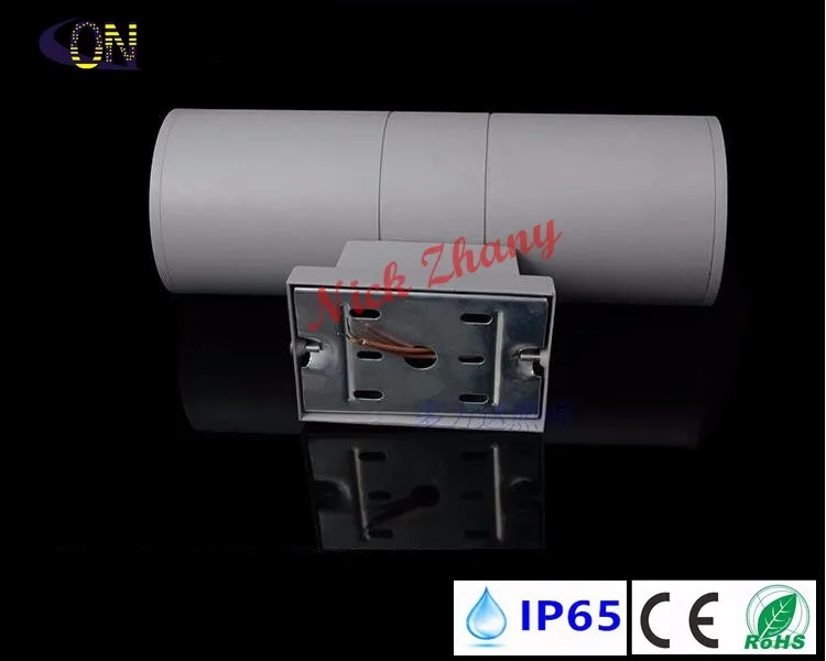 Двойной 2x12 Вт светодиодный настенный светильник водонепроницаемый светодиодный Наружный свет вверх и вниз 2 головки 24 Вт светодиодный настенный светильник AC85-265V 10 шт./партия