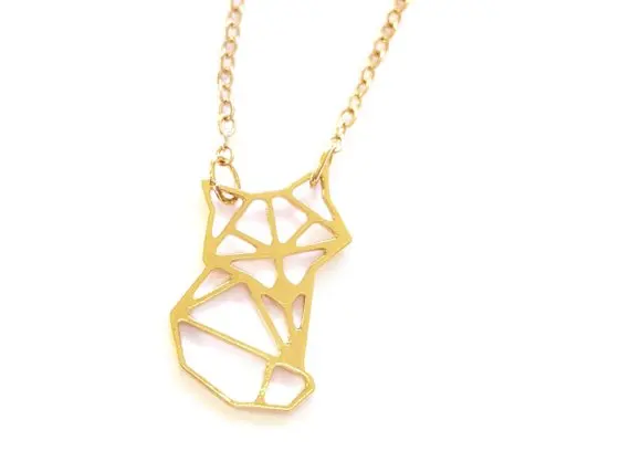 NianDi Geometric Fox Necklace Animal lovers Jewelry Lovely Pendant Drop Shipping YLQ7125 | Украшения и аксессуары
