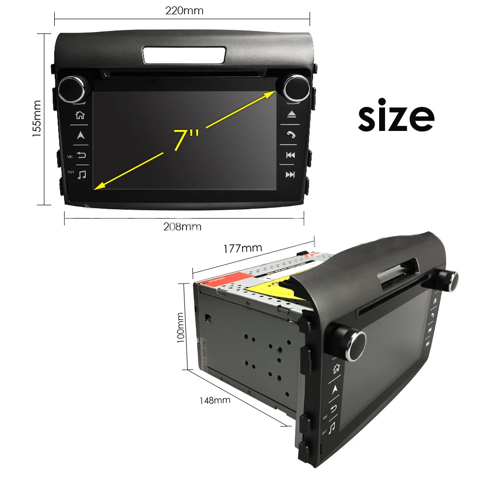 Discount Car Radio Multimedia Audio Player Navi GPS 2 Din For Honda CRV CR-V 2012-2016 Car Monitor Autoaudio 2din DVD GPS Navigation DAB+ 2