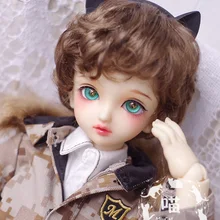 Bjd кукла парик 1/3 1/4 1/6 8-" 7-8" 6-" коричневый короткий кудрявый волос красивый BJD PULLIP SD DOLLFIE парик